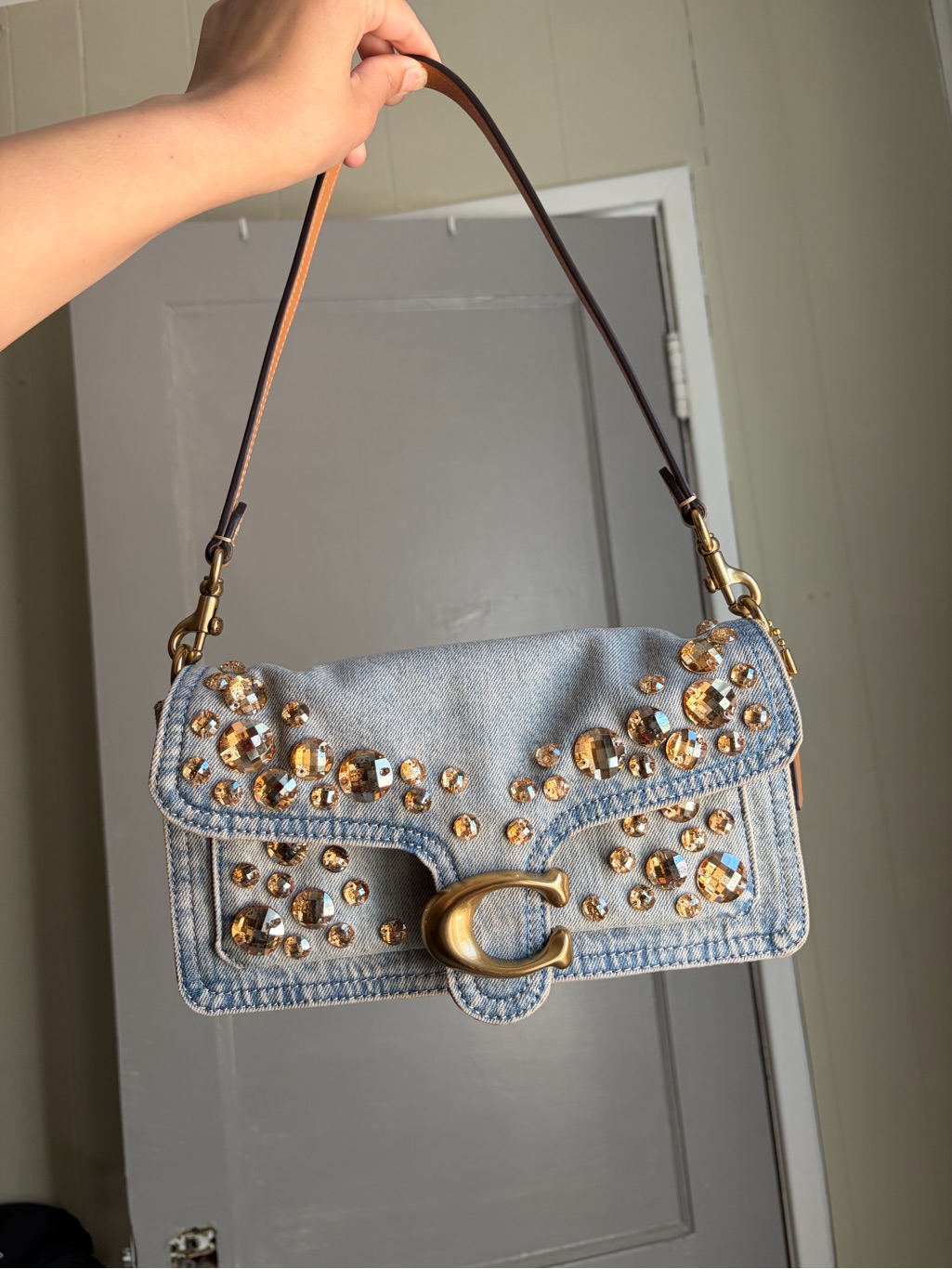 Denim 26 Tabby Crystal Bag